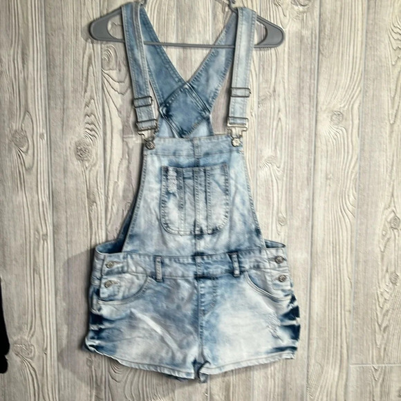 Women’s Blue Spice Short Bin Overalls Size 11 - Picture 1 of 6